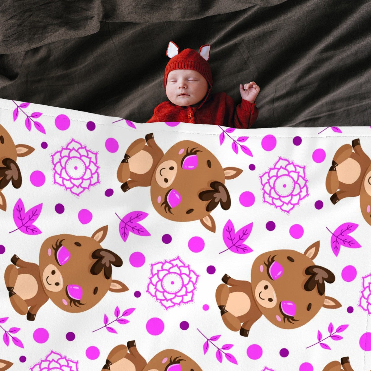 Large Baby Blanket Horses