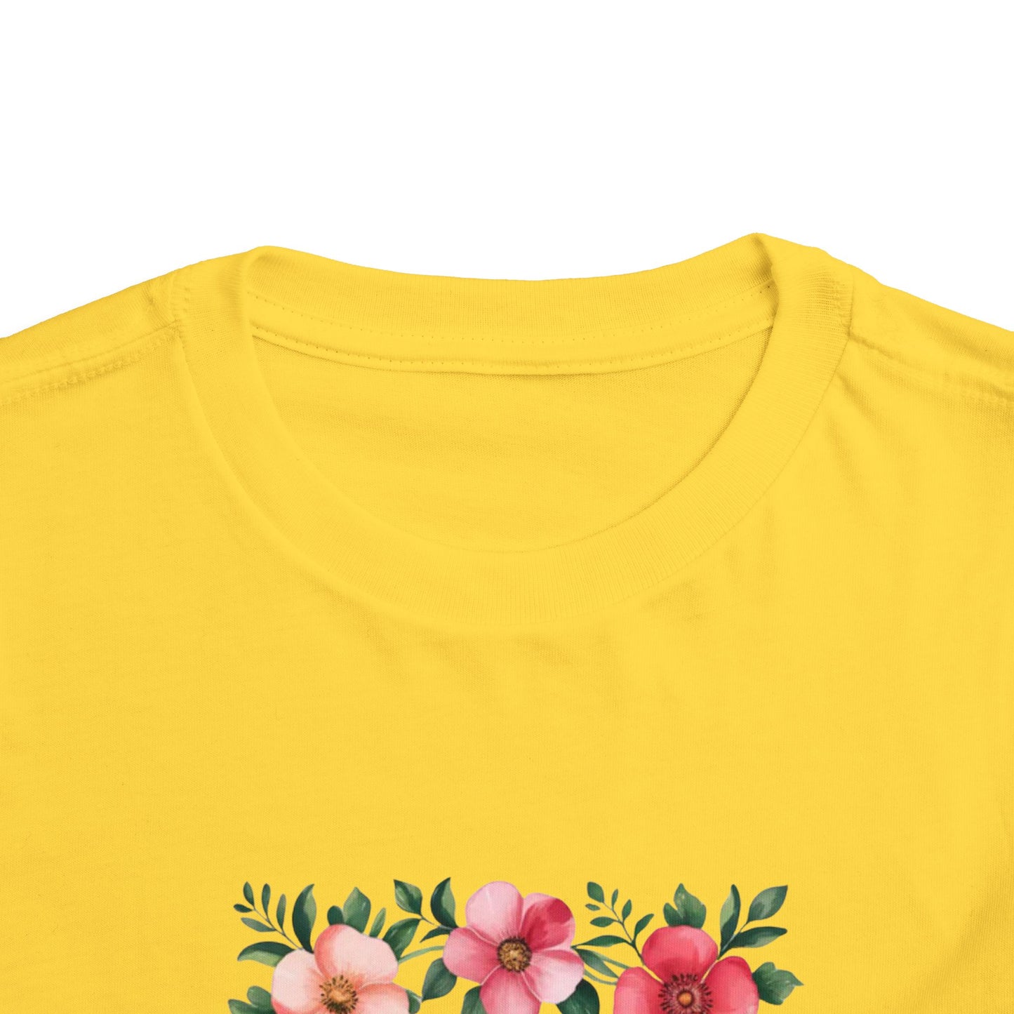 Toddler Tee — "God Is Good" Floral Faith Shirt