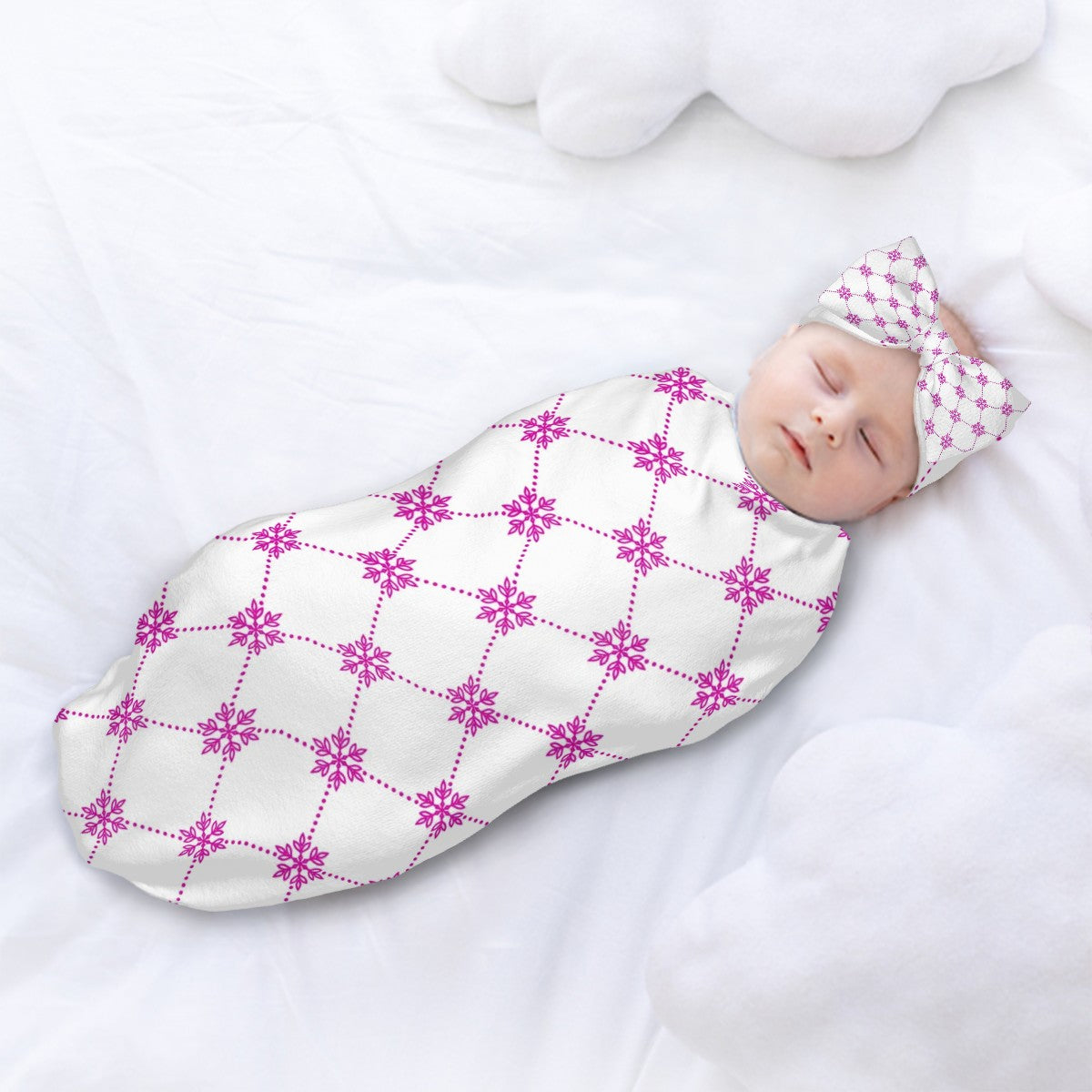 Baby Swaddle Sack with Baby Headbands