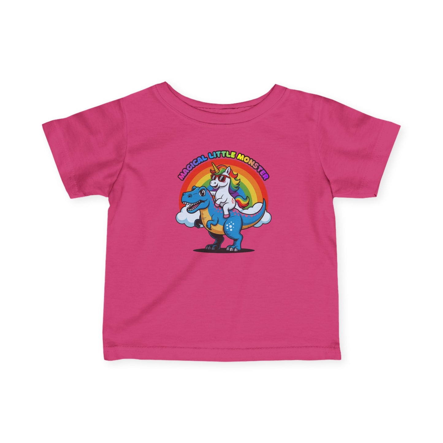 Infant Tee — 'Magical Little Monster' Unicorn Dinosaur Rainbow Baby Shirt