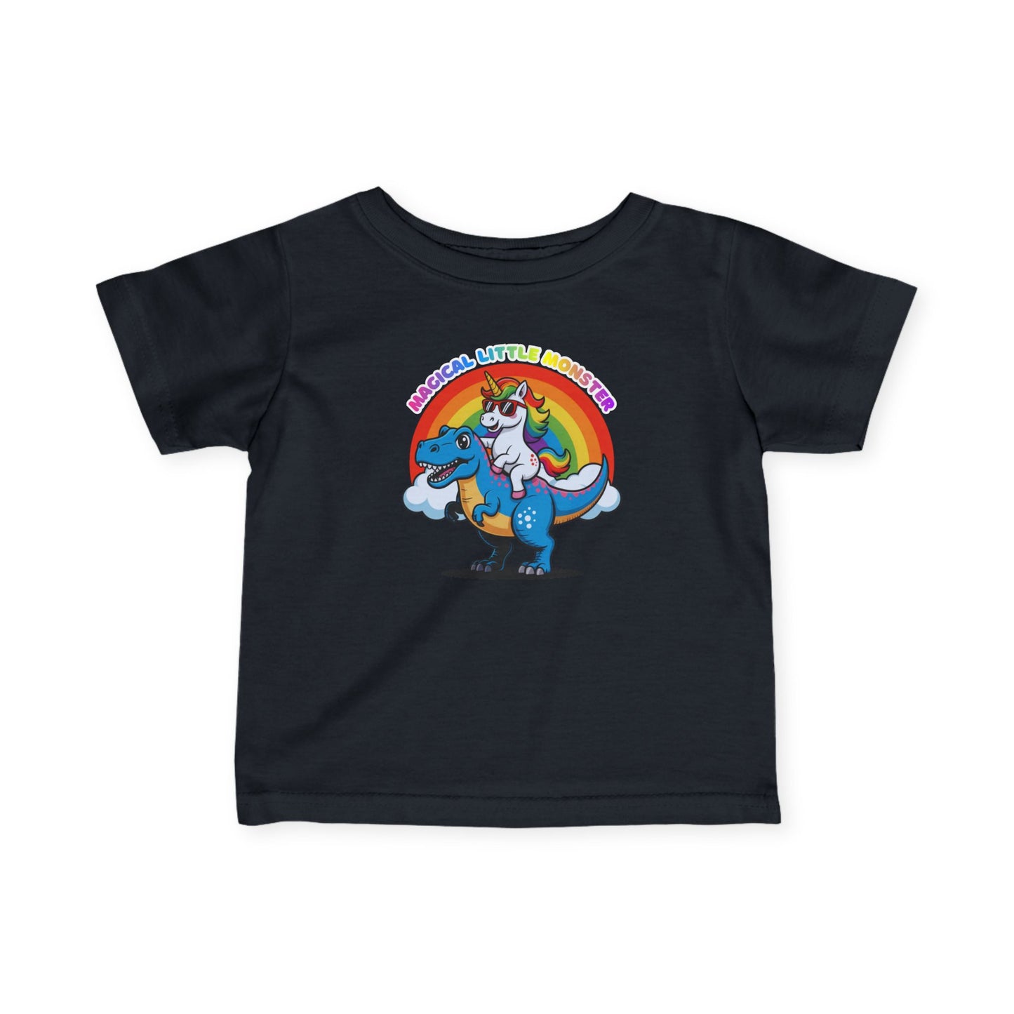 Infant Tee — 'Magical Little Monster' Unicorn Dinosaur Rainbow Baby Shirt