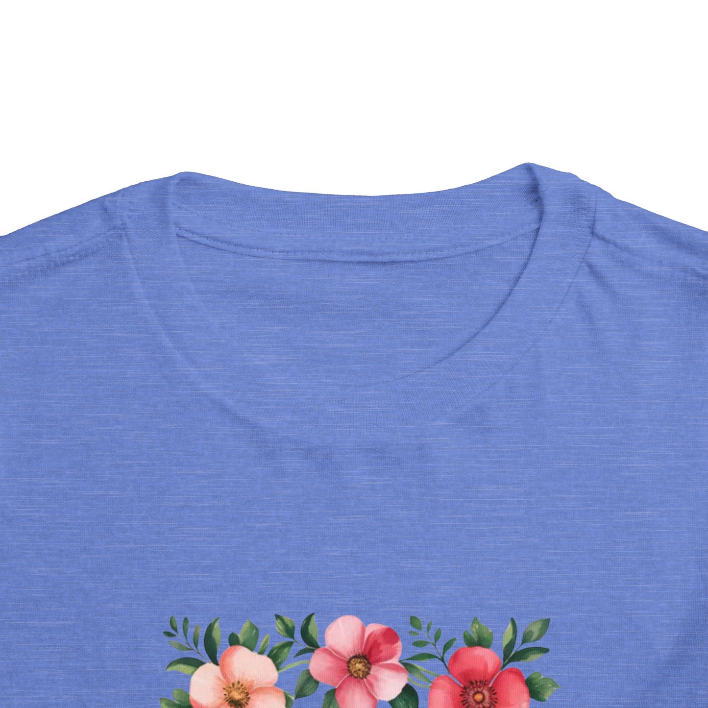 Toddler Tee — "God Is Good" Floral Faith Shirt