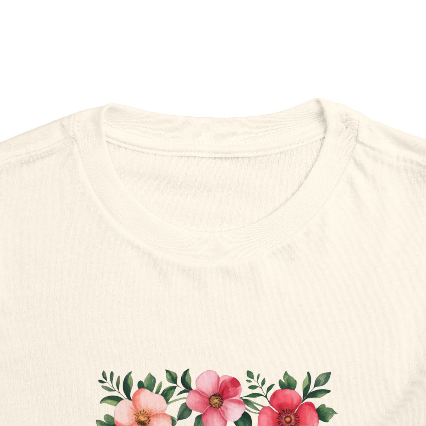 Toddler Tee — "God Is Good" Floral Faith Shirt