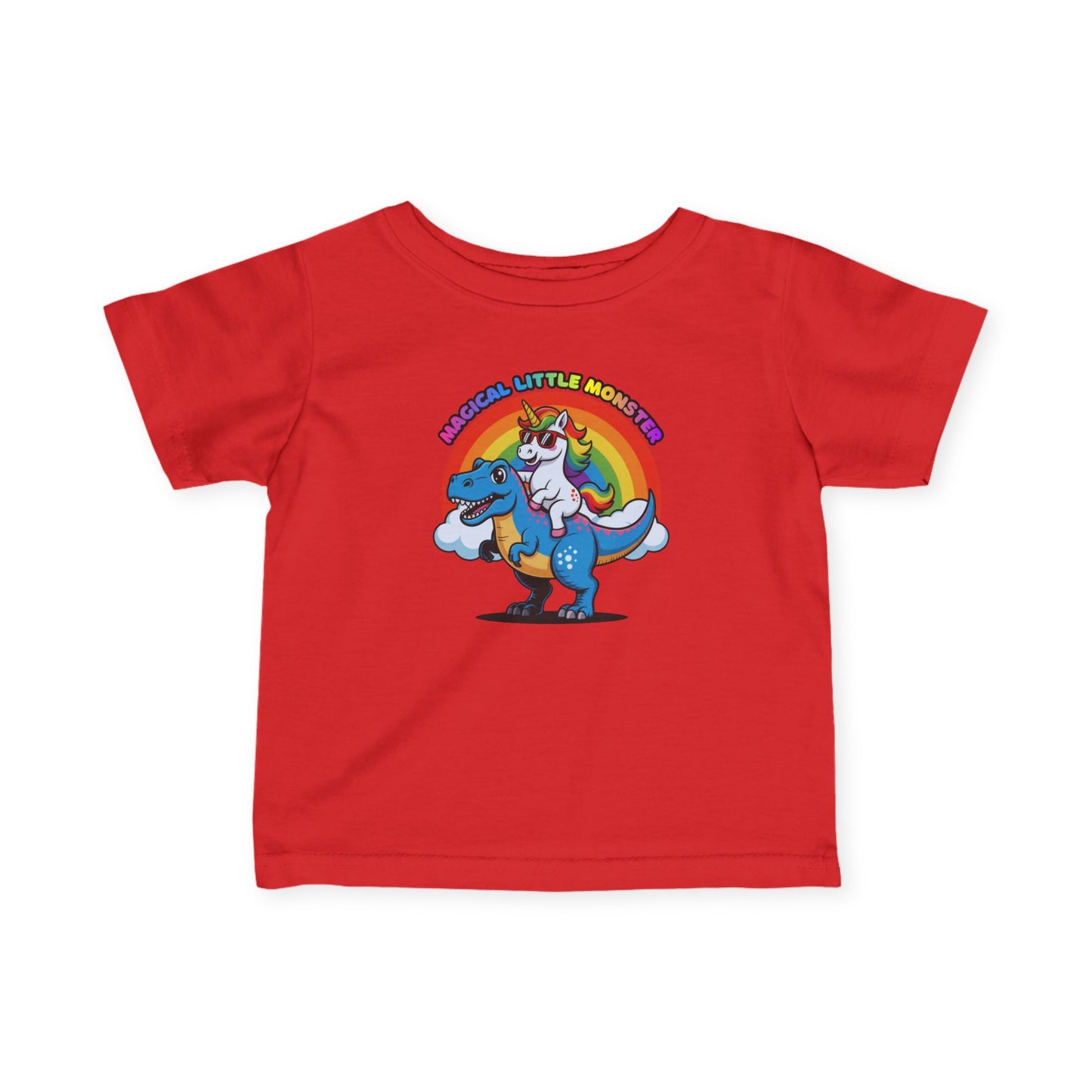 Infant Tee — 'Magical Little Monster' Unicorn Dinosaur Rainbow Baby Shirt