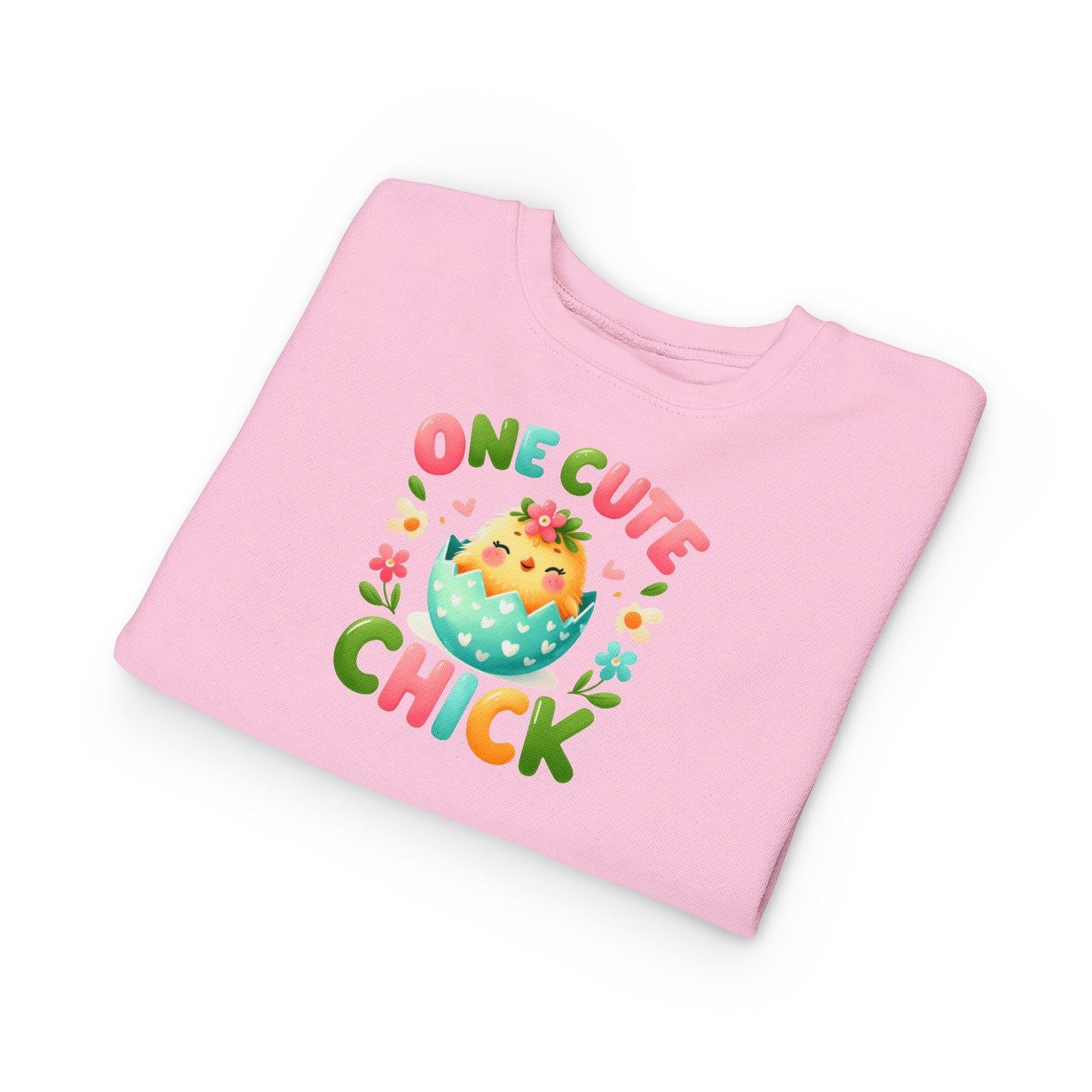 Toddler Sweatshirt - "One Cute Chick" Easter Chick Pullover for Babies & Toddlers