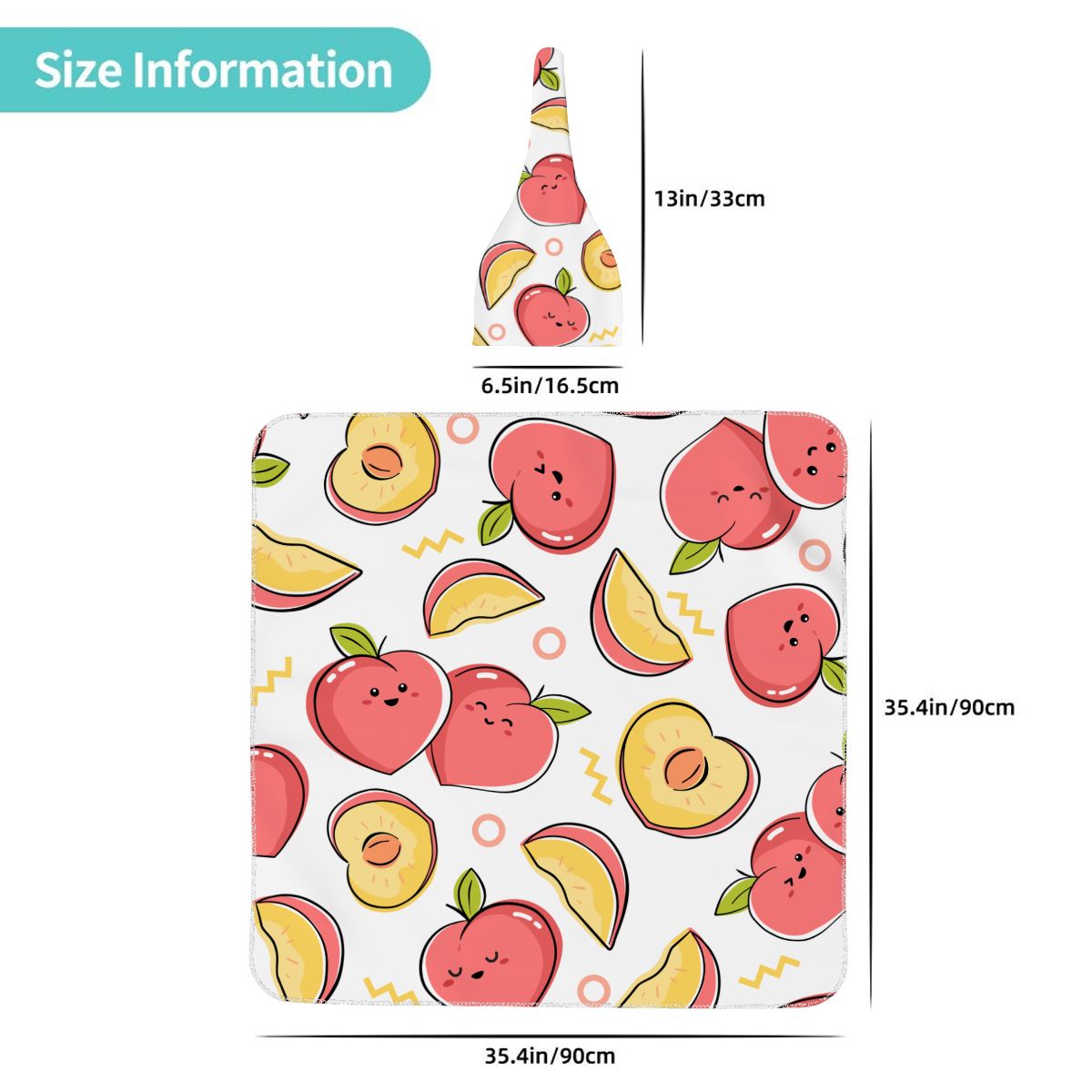Baby Swaddle Blanket & Beanie Hat Set