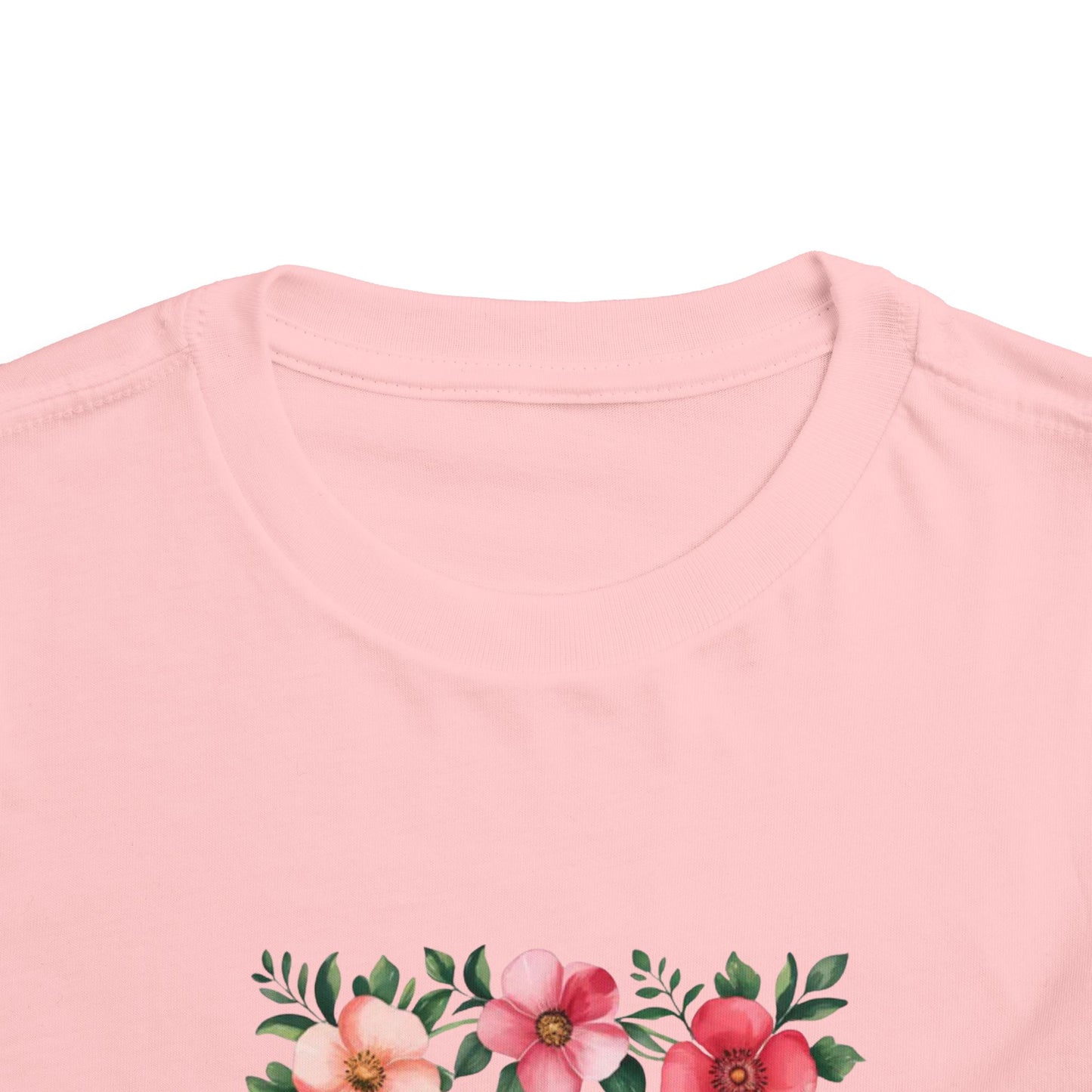 Toddler Tee — "God Is Good" Floral Faith Shirt