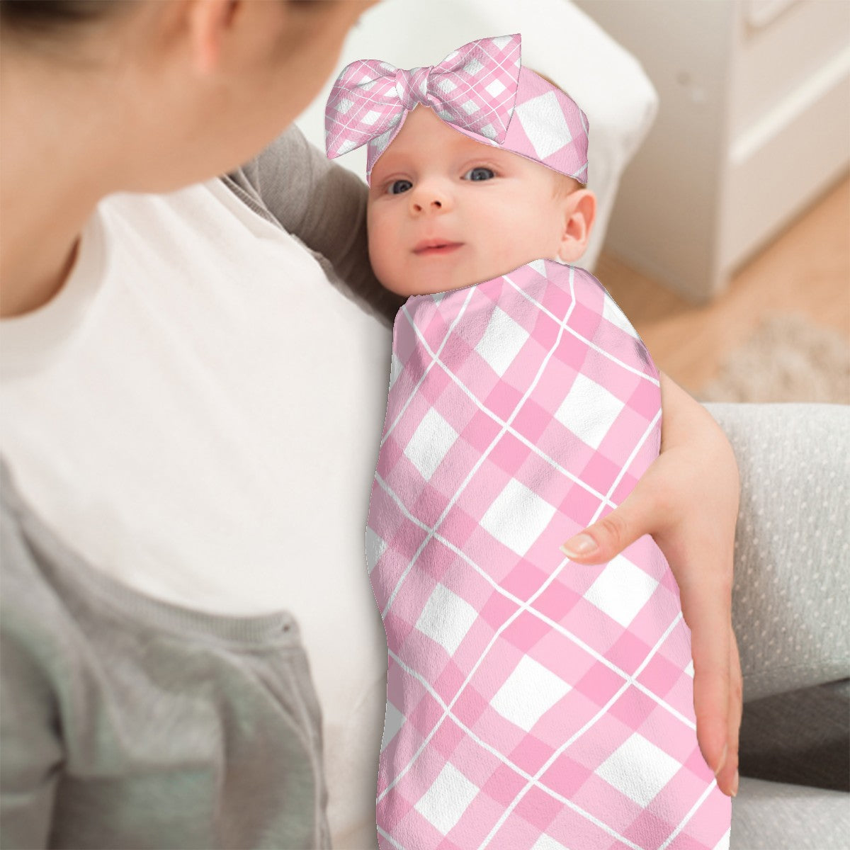 Baby Swaddle Sack with Baby Headbands