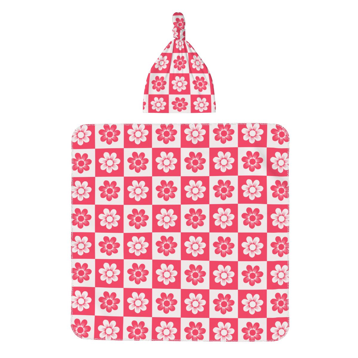Berry Cute Baby Swaddle Blanket & Beanie Set