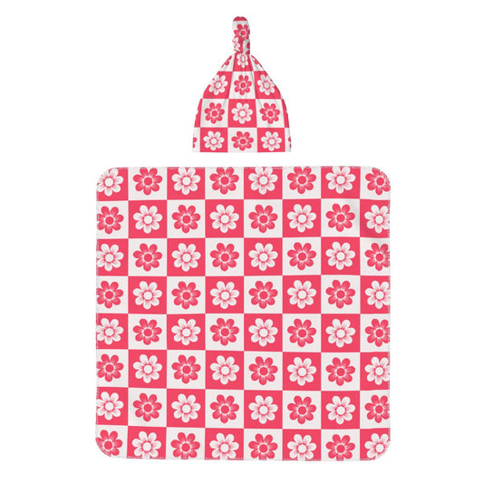 Berry Cute Baby Swaddle Blanket & Beanie Set