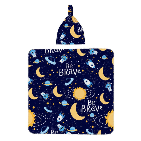 Baby Swaddle Blanket & Beanie Hat Set