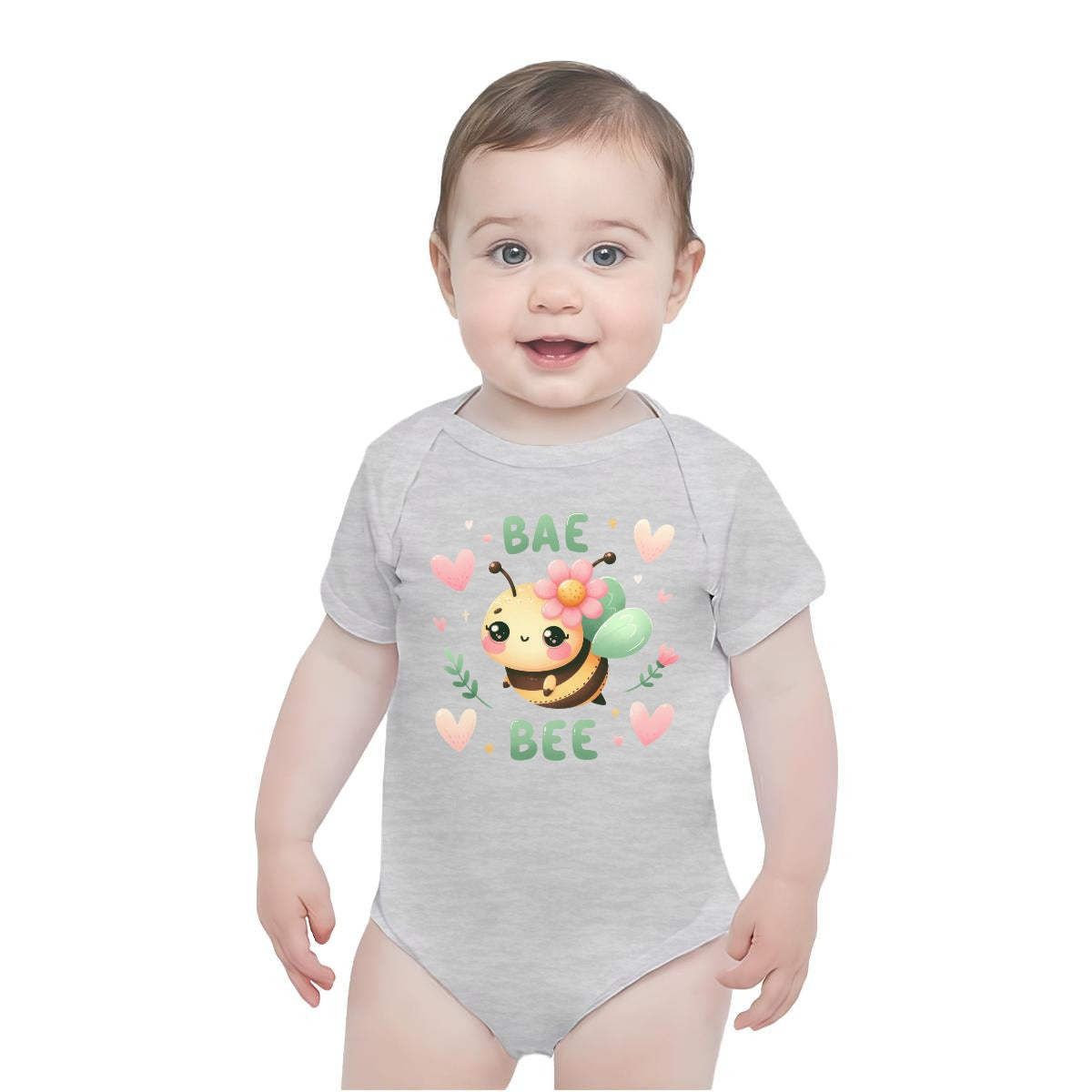 Baby Short-Sleeve Onesie Printed in USA| 190GSM Front DTF